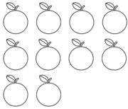 Place value system - Oranges outline 2.png